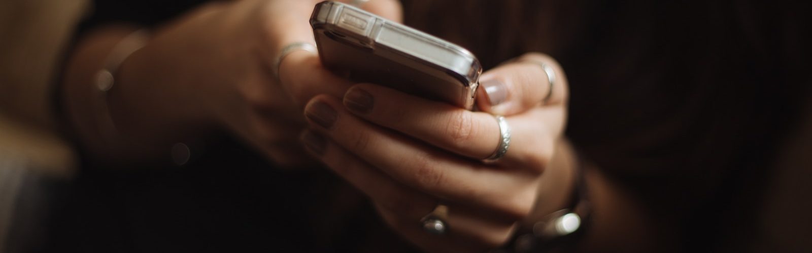 person using smartphone